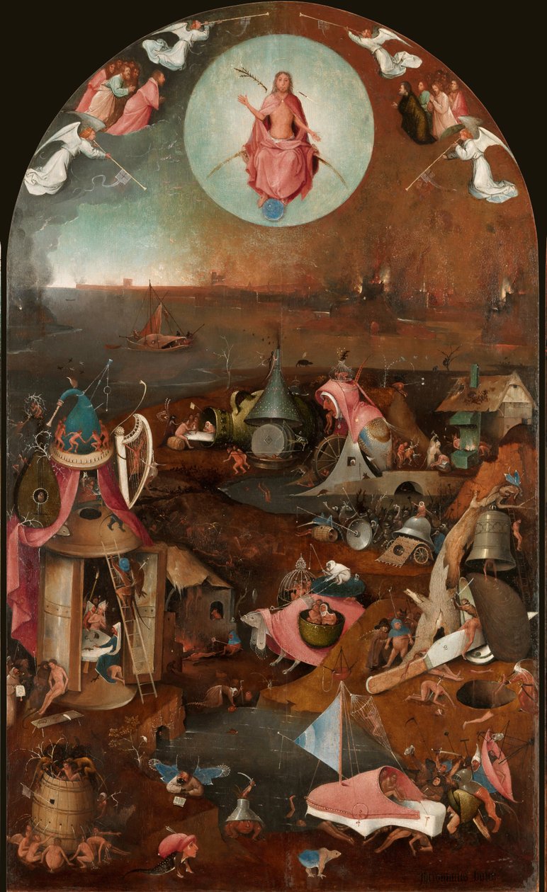 Az utolsó ítélet triptichonja, központi panel, kb. 1490-1510. alkotó: Hieronymus Bosch