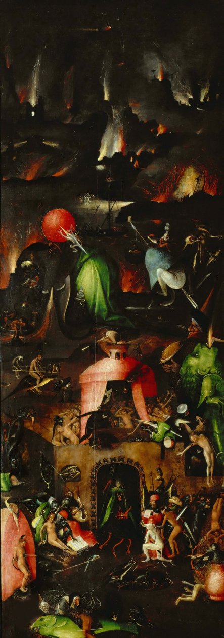 Az utolsó ítélet triptichonja, jobb oldali tábla, 1485 körül. alkotó: Hieronymus Bosch