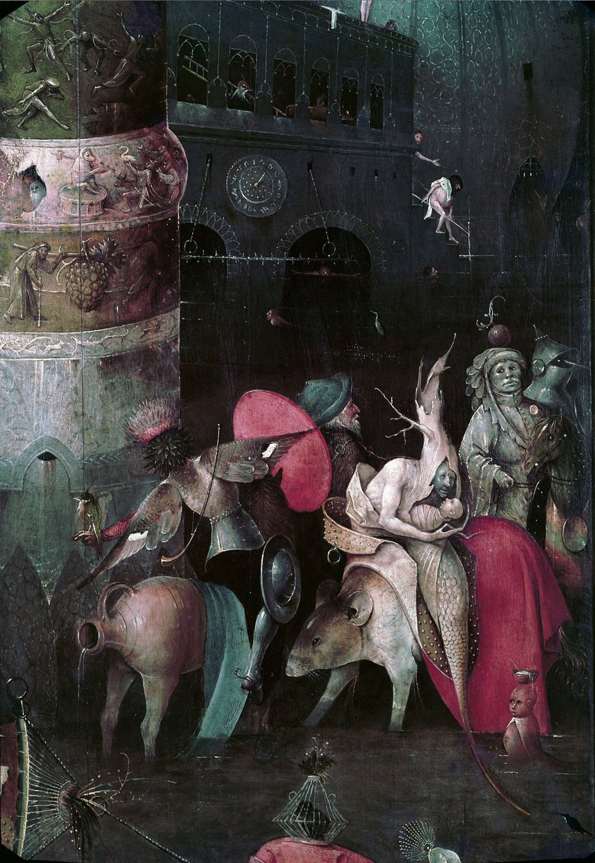 Szent Antal megkísértése Triptichon központi táblájának részlete, 1495 és 1515 között alkotó: Hieronymus Bosch