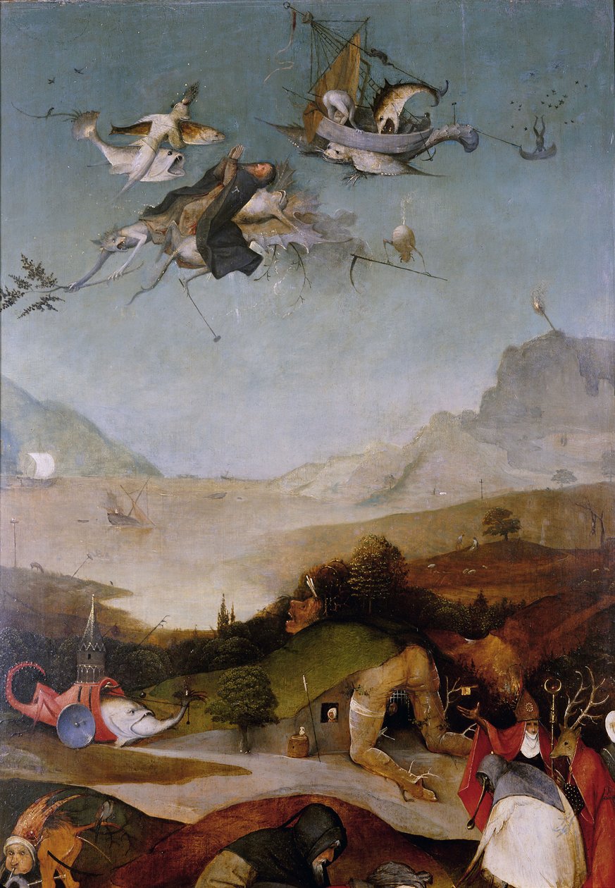 Szent Antal megkísértése Részlet egy triptichon bal szárnyáról, 1495 és 1515 között alkotó: Hieronymus Bosch