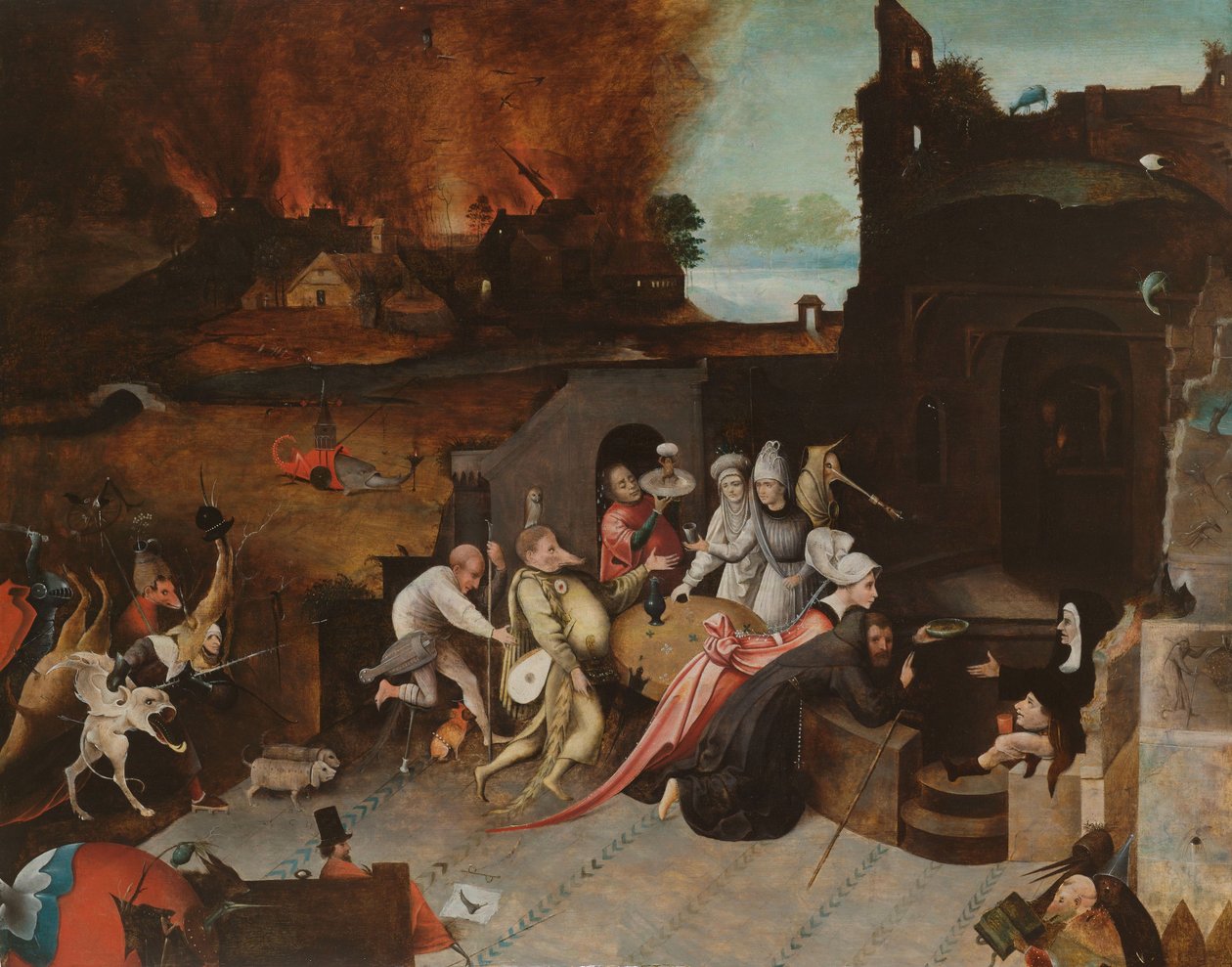 Szent Antal megkísértése, 1530-1600 körül alkotó: Hieronymus Bosch