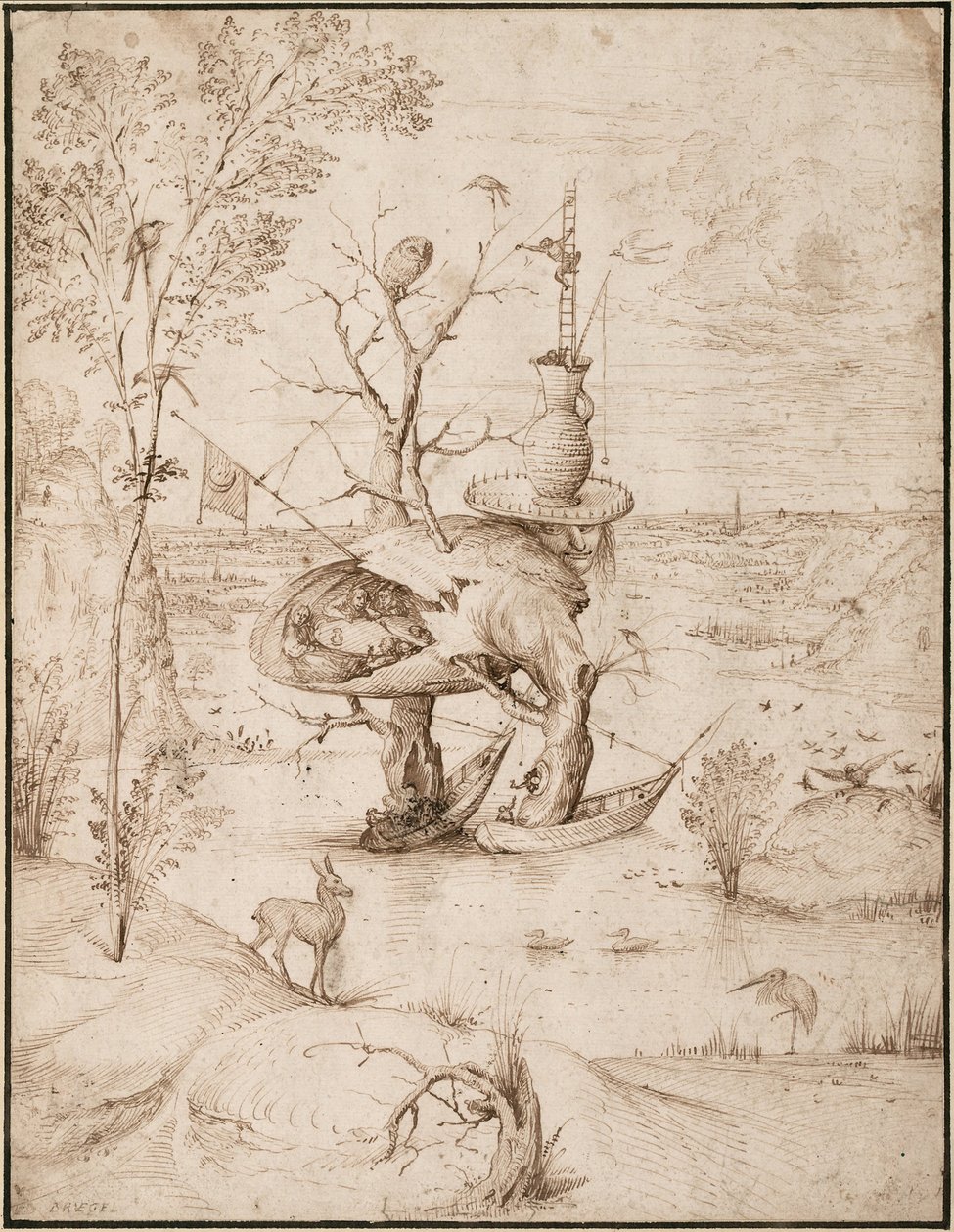 A fa ember c. 1505 (barna tinta papíron) alkotó: Hieronymus Bosch