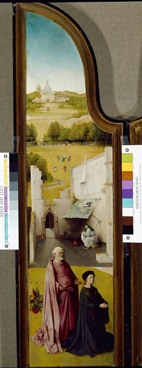 Vízkereszt triptichonja Szent Péterrel és adományozóval (olaj, tábla alkotó: Hieronymus Bosch