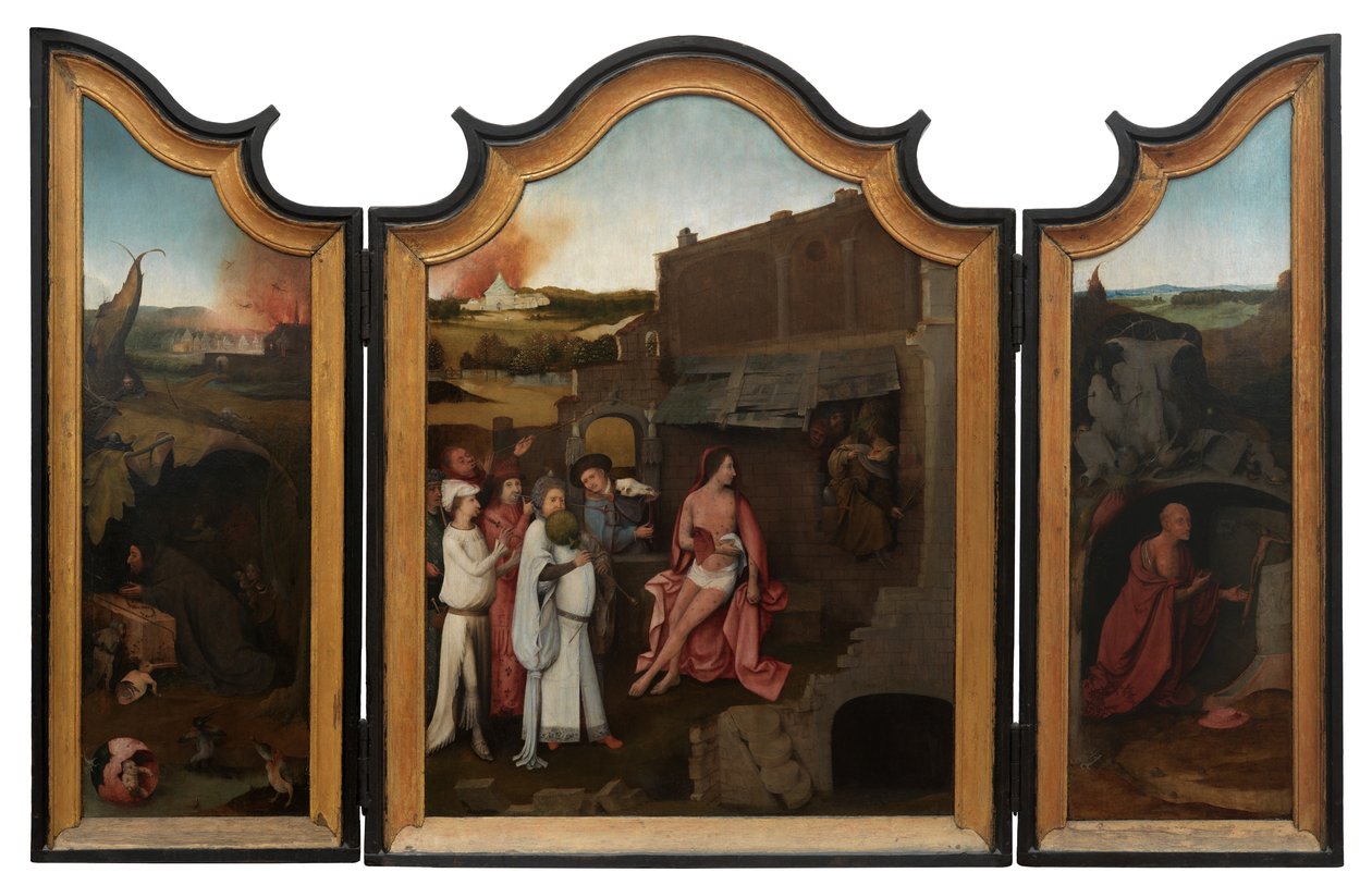 Job triptichonja, 1500-24 körül (olaj, tábla) alkotó: Hieronymus Bosch