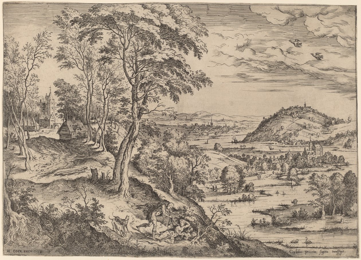 Cephalus és Procris alkotó: Hieronymus Cock