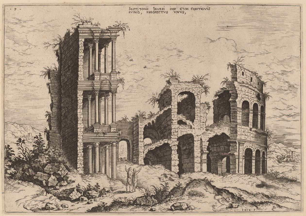 A Septizonium és a Colosseum alkotó: Hieronymus Cock