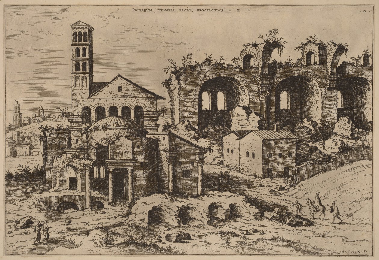 Augustus és Faustina temploma, Divus Romulus temploma és Konstantin bazilikája alkotó: Hieronymus Cock