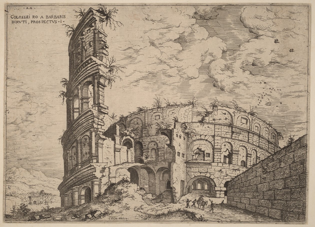 Kilátás a Colosseumra alkotó: Hieronymus Cock