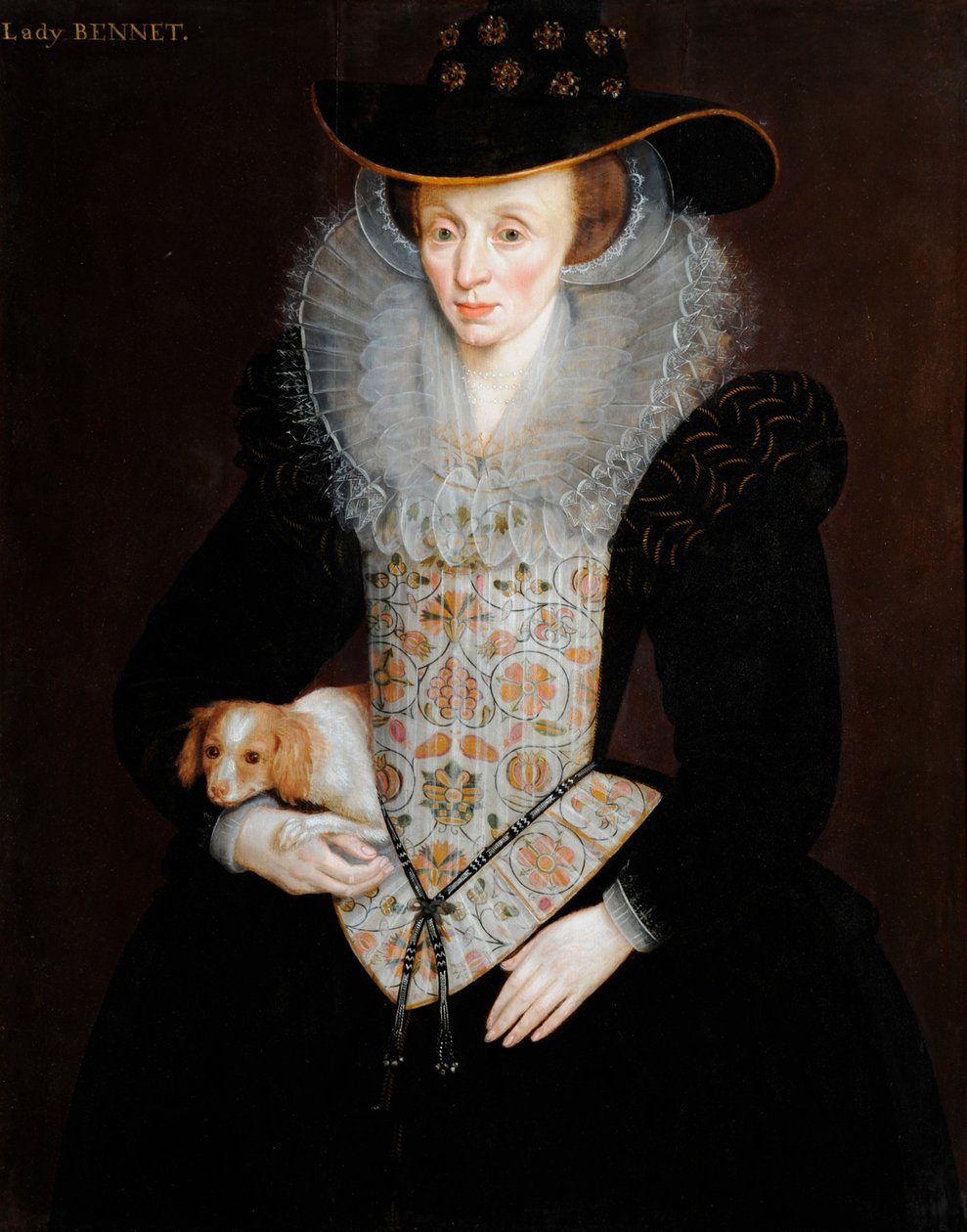 Lady Bennet portréja, 1590 körül (olaj, tábla) alkotó: Hieronymus Custodis