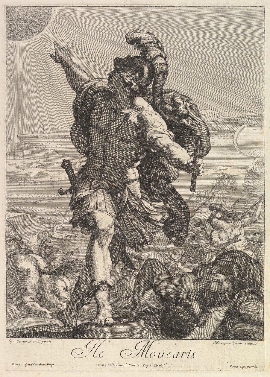 Joshua megparancsolta a napnak, hogy álljon meg. alkotó: Hieronymus Ferroni