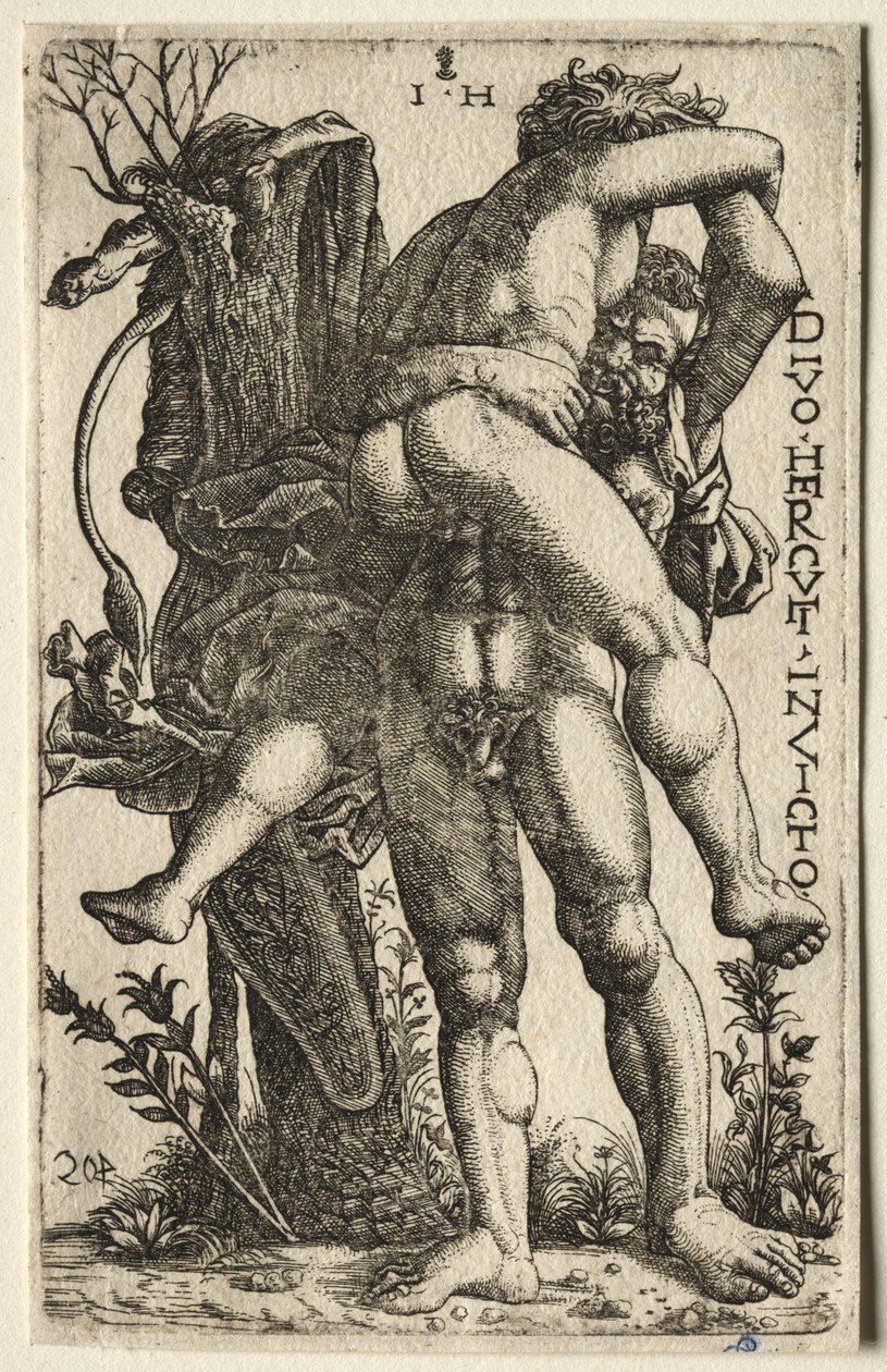 Herkules és Antaeus alkotó: Hieronymus Hopfer