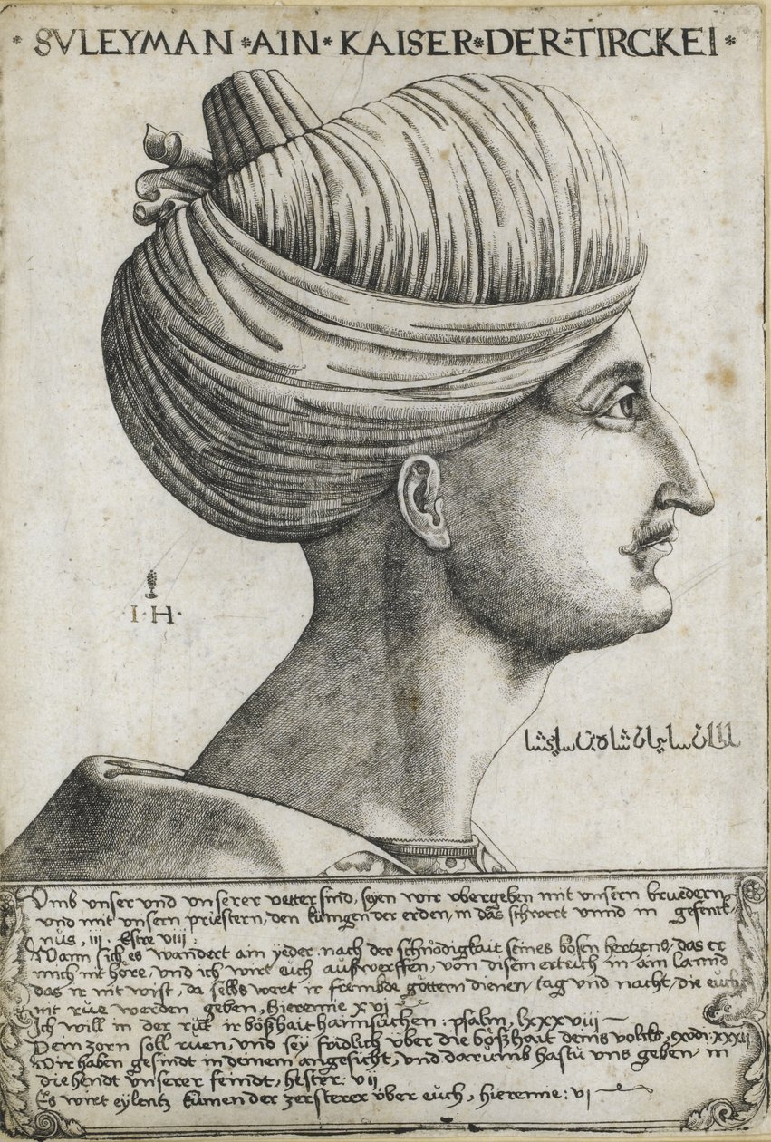 Nagyszerű I. Szulejmán szultán, 1530 körül alkotó: Hieronymus Hopfer