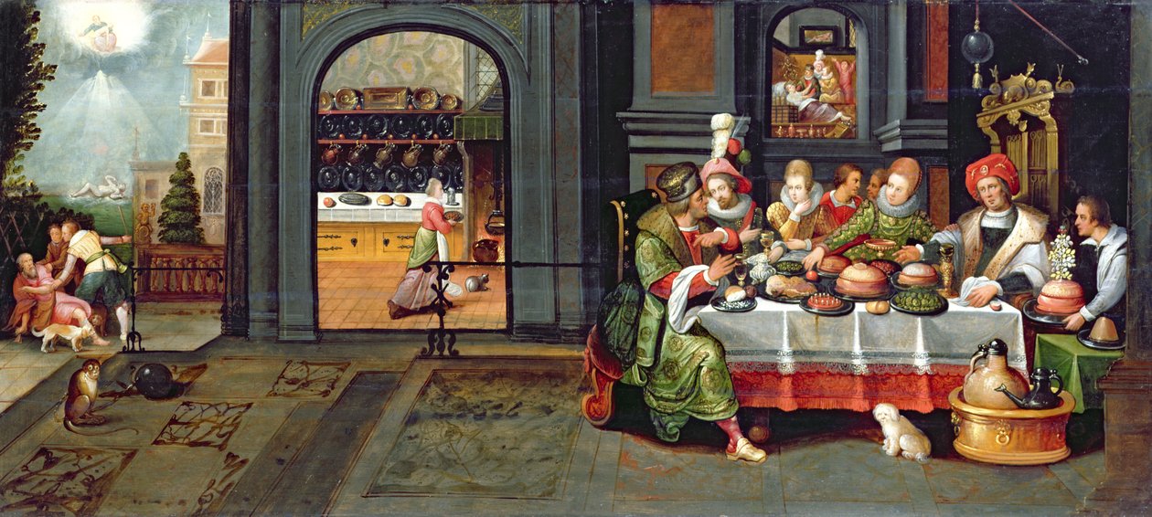 Lázár a gazdagok házában, 1610 alkotó: Hieronymus II Francken
