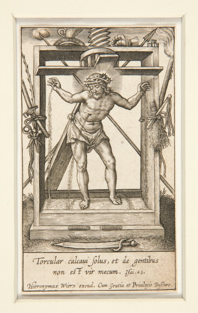 Krisztus a borprésben alkotó: Hieronymus Wierix