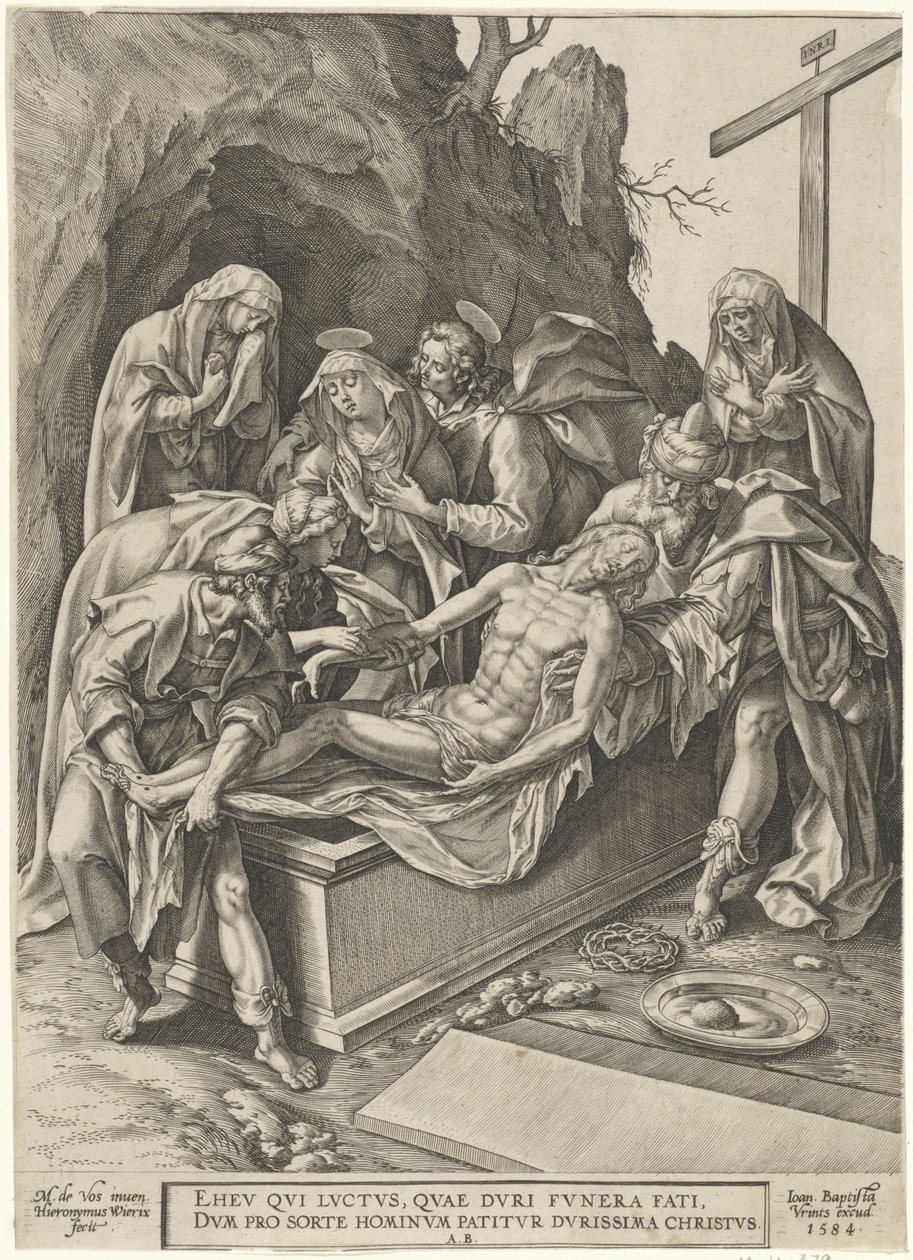 Krisztus temetése alkotó: Hieronymus Wierix