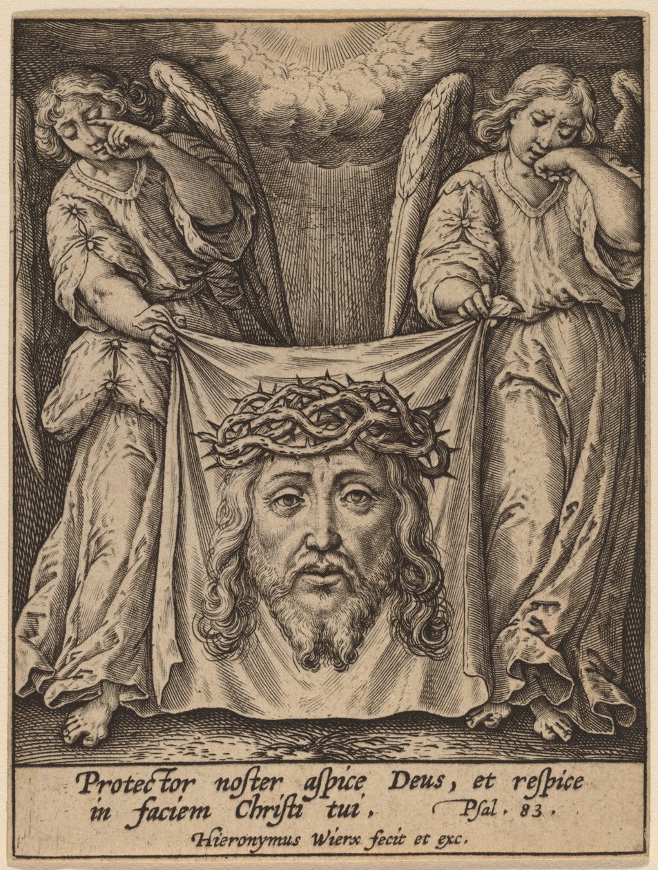 A mi védelmezőnk... alkotó: Hieronymus Wierix