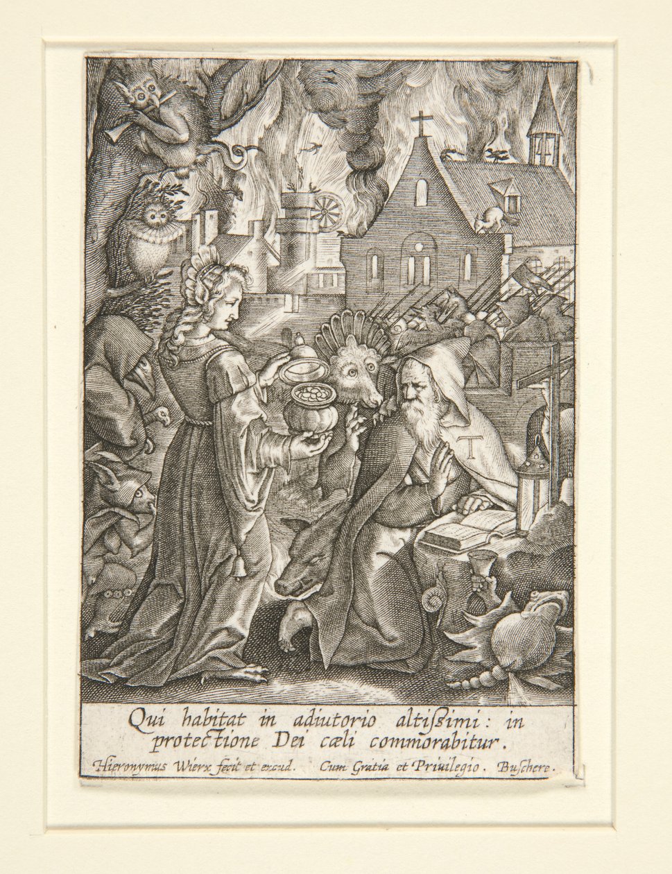 Szent Antal megkísértése alkotó: Hieronymus Wierix