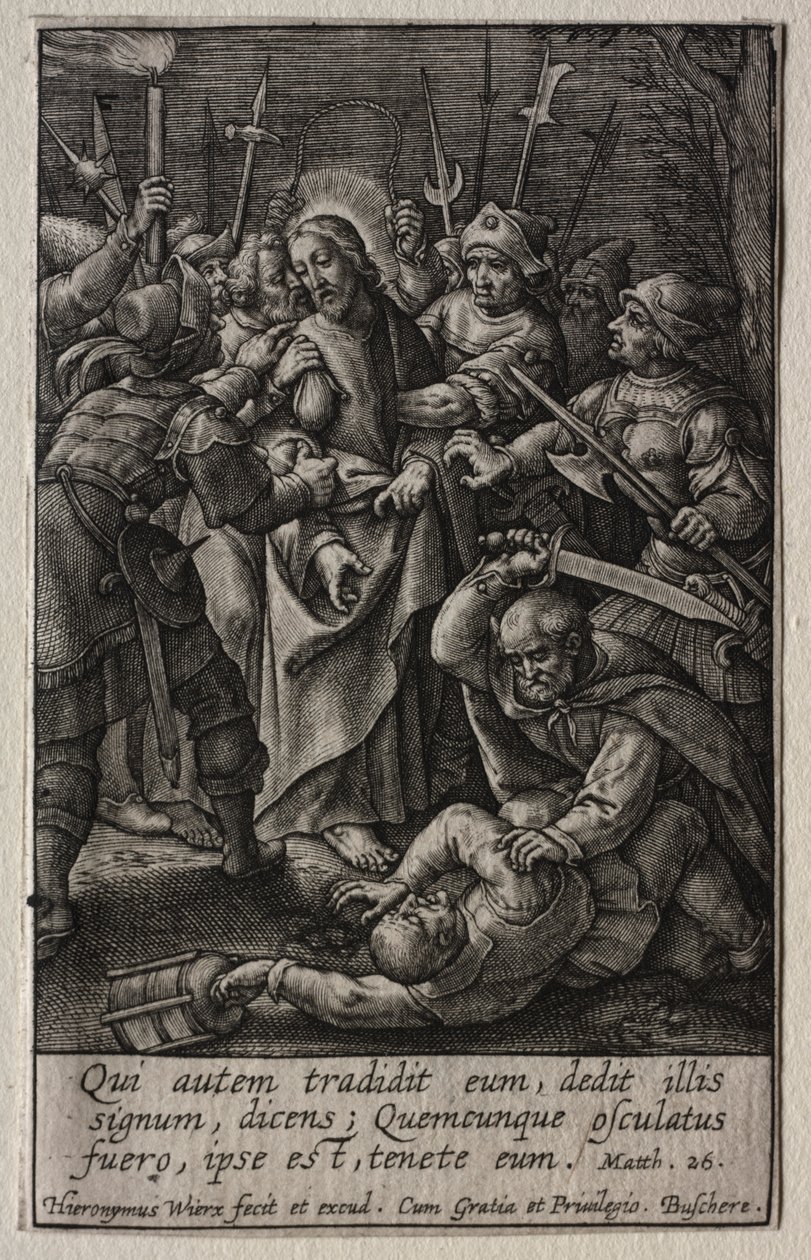 A szenvedés: Krisztus árulása alkotó: Hieronymus Wierix