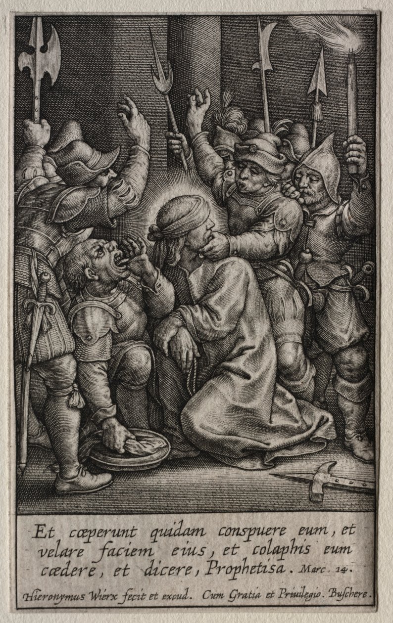 A szenvedés: Krisztus kigúnyolása alkotó: Hieronymus Wierix