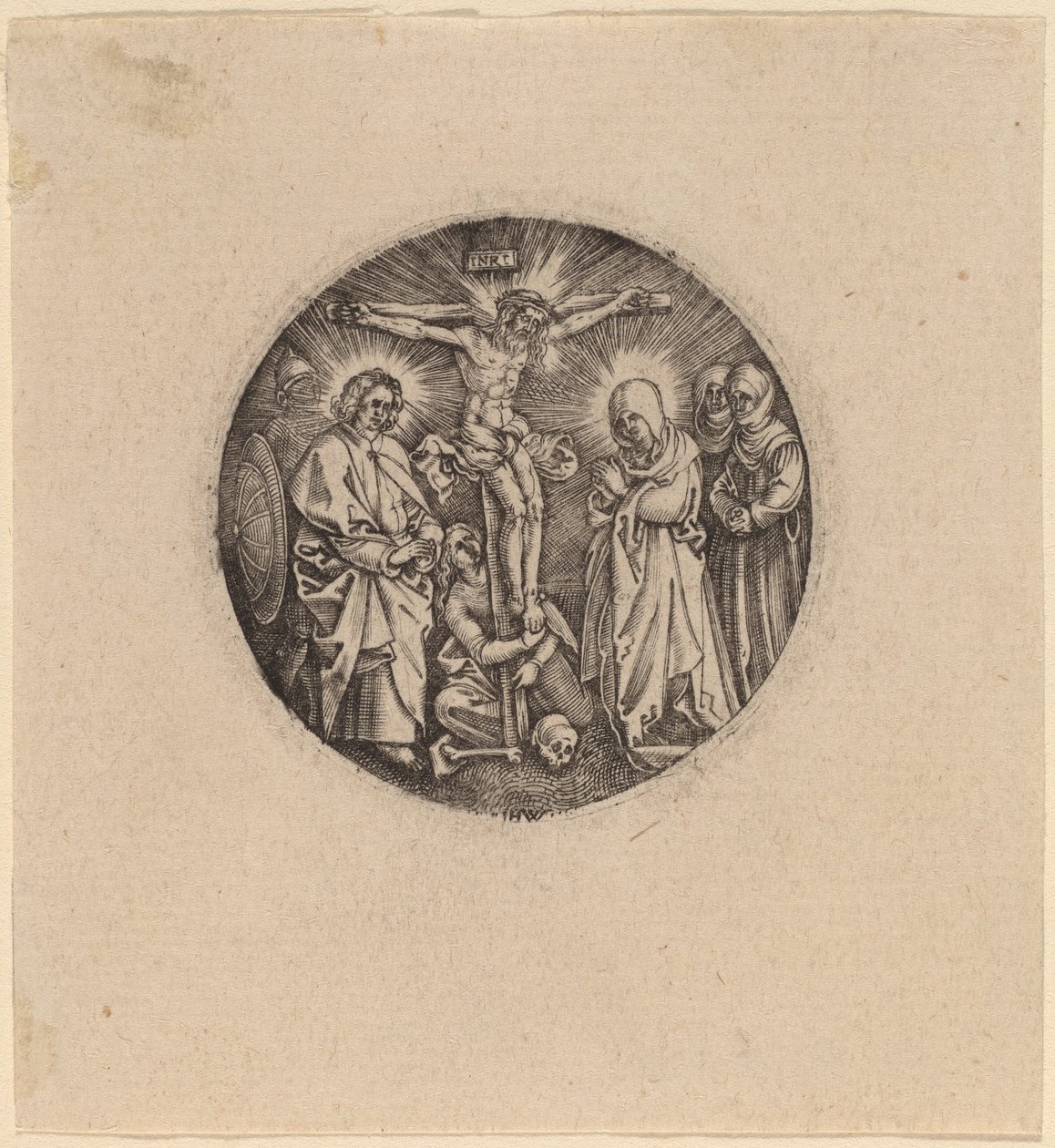 A keresztre feszítést Maxmilian kardpompájának nevezték alkotó: Hieronymus Wierix and Antonie Wierix after Albrecht Dürer
