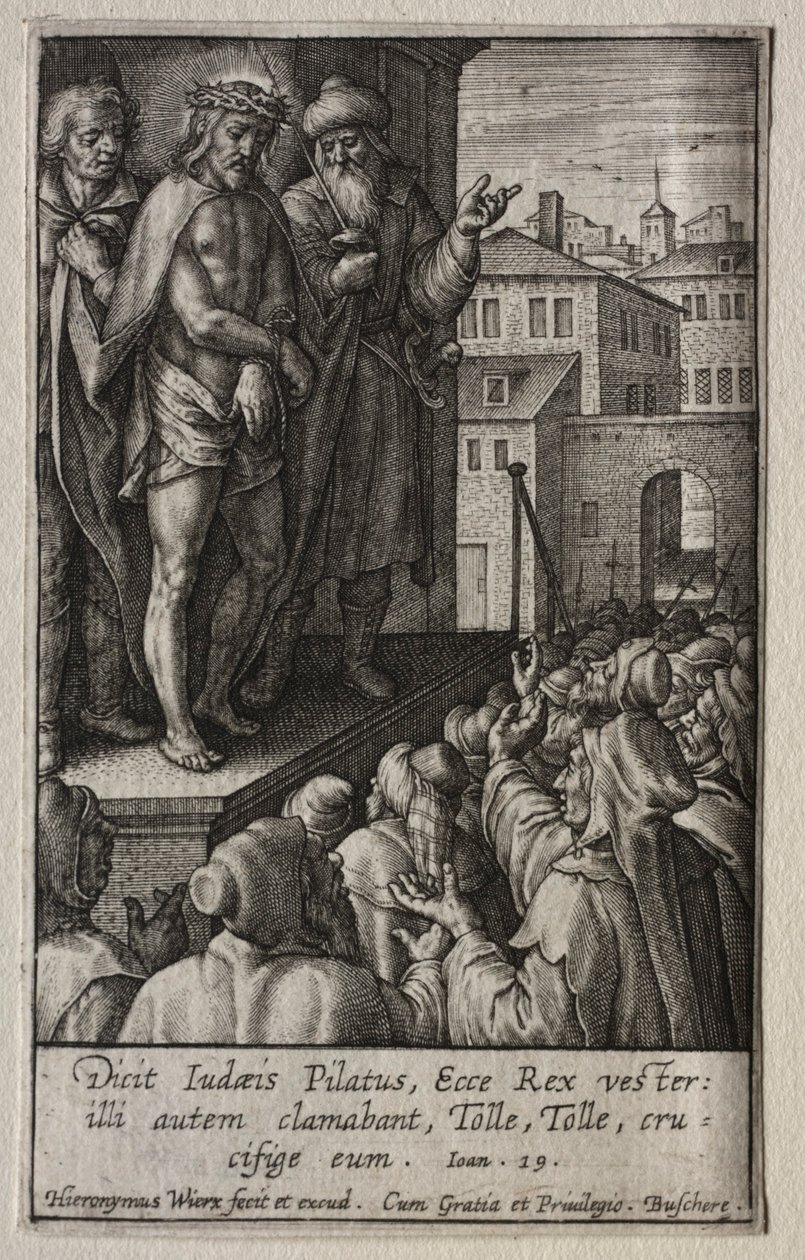 A szenvedés: Krisztus bemutatott az embereknek. alkotó: Hieronymus or Jerome Wierix