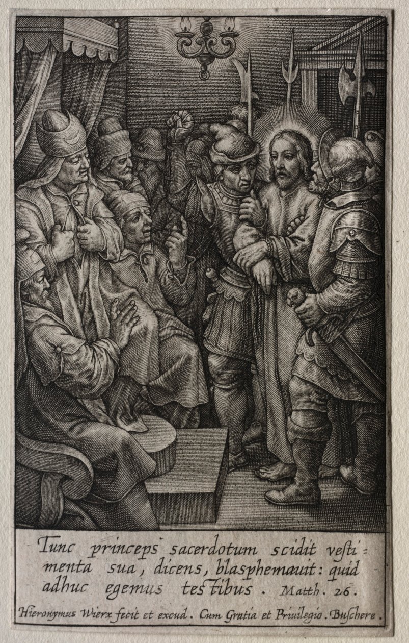 A szenvedés: Krisztus a főpap előtt. alkotó: Hieronymus or Jerome Wierix
