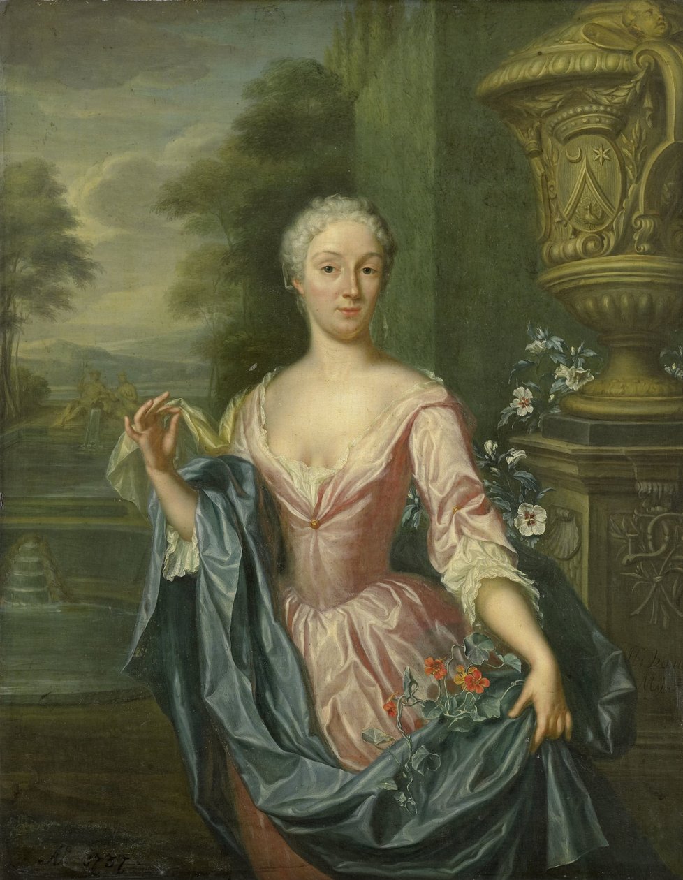 Claudine van Royen (született 1712), Pieter Teding van Berkhout feleségének portréja alkotó: Hieronymus van der Mij