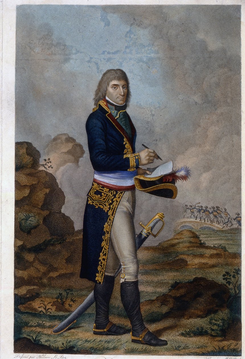 Napóleon Bonaparte császár (1769-1821) portréja. (Bonaparte Napóleon császár portréja). Hilaire Ledru (1769-1840) alkotása, akvarellel színezett metszet, 1810 körül. Francia művészet alkotó: Hilaire Ledru