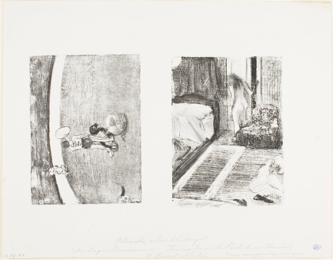 Meztelen nő a szobája ajtajánál alkotó: Hilaire Germain Edgar Degas