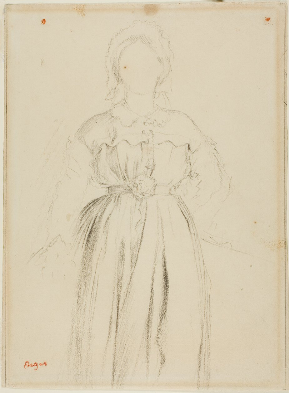 Tanulmány Marguérite de Gas portréjához alkotó: Hilaire Germain Edgar Degas