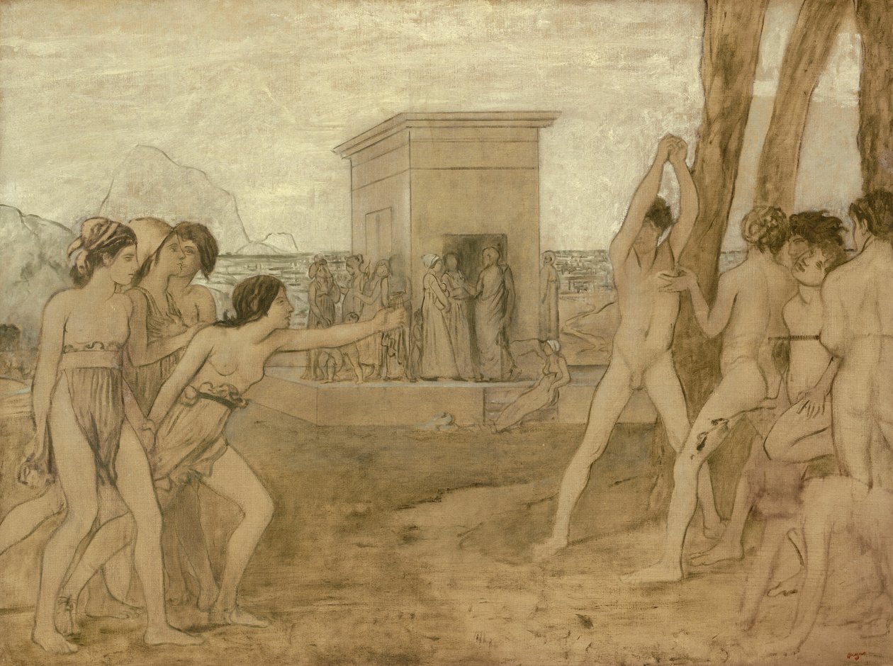 Fiatal spártai lányok kihívás a fiúknak alkotó: Hilaire Germain Edgar Degas