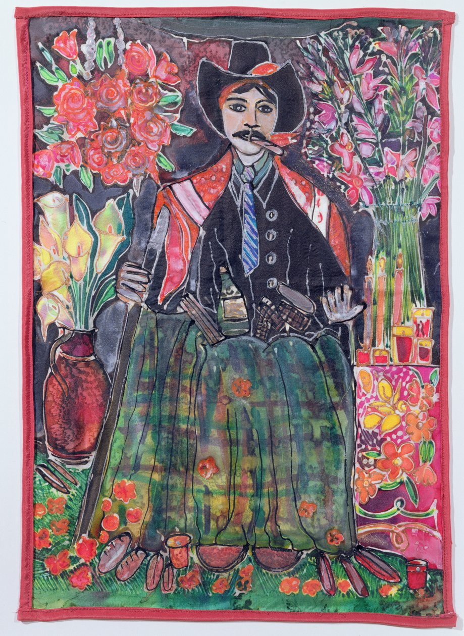 Maximon, 2005 (festékek selyemre) alkotó: Hilary Simon