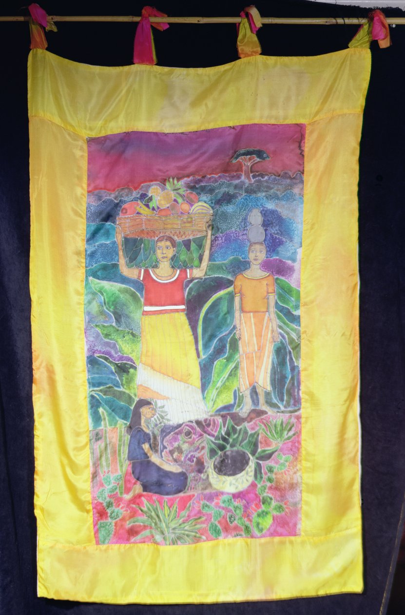 Diego Rivera után, 2003 (festékek selyemre) alkotó: Hilary Simon