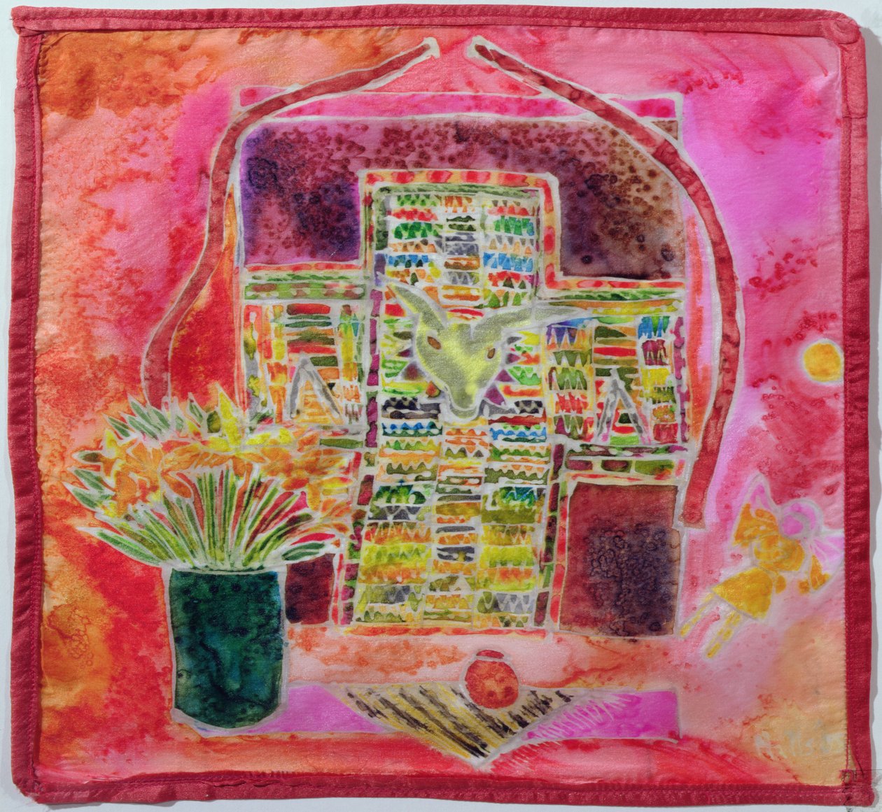 Guatemalai szentély, 2005 (festékek selyemen) alkotó: Hilary Simon