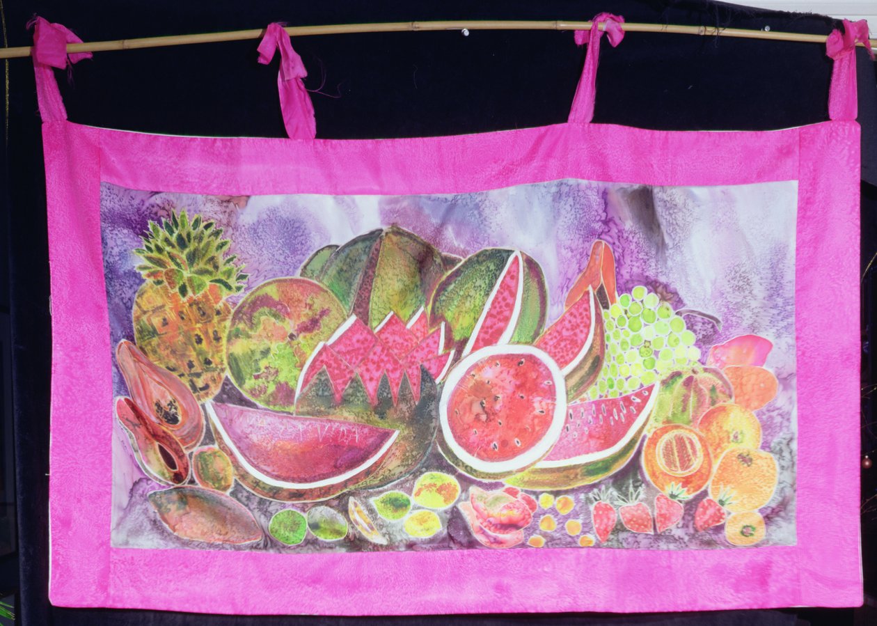 Mexican Fruits, 2003 (festékek selyemen) alkotó: Hilary Simon