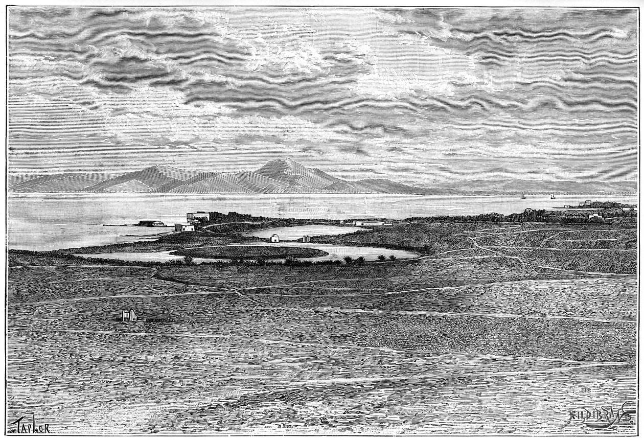 Karthágó régi kikötői, Tunézia, 1890 alkotó: Hildibrand