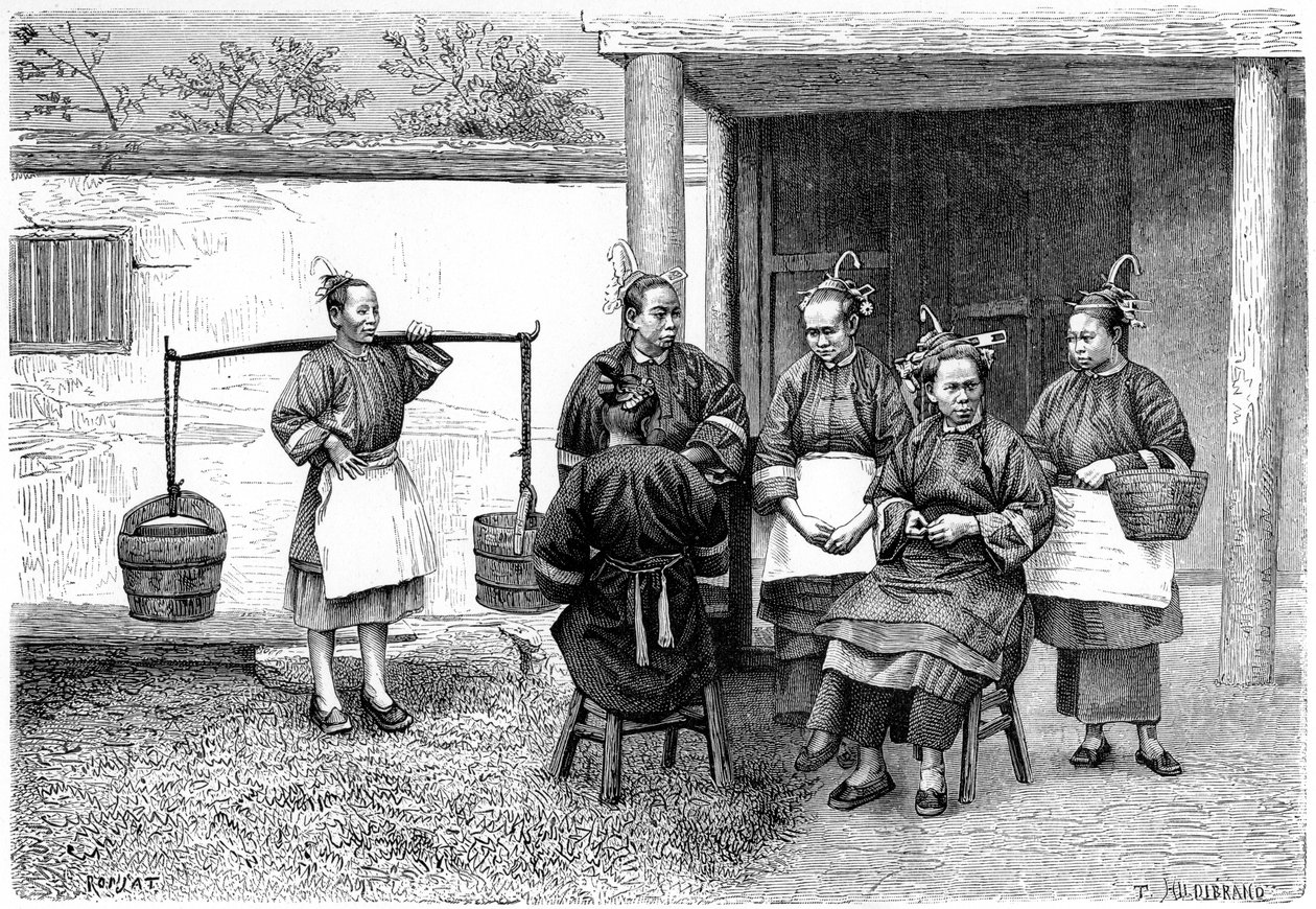 Fokien tartomány népe, Kína, 1895. alkotó: Hildibrand