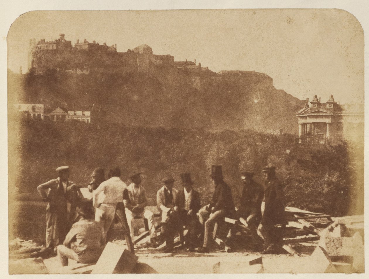 [A kastély a Scott emlékműből] alkotó: Hill and Adamson