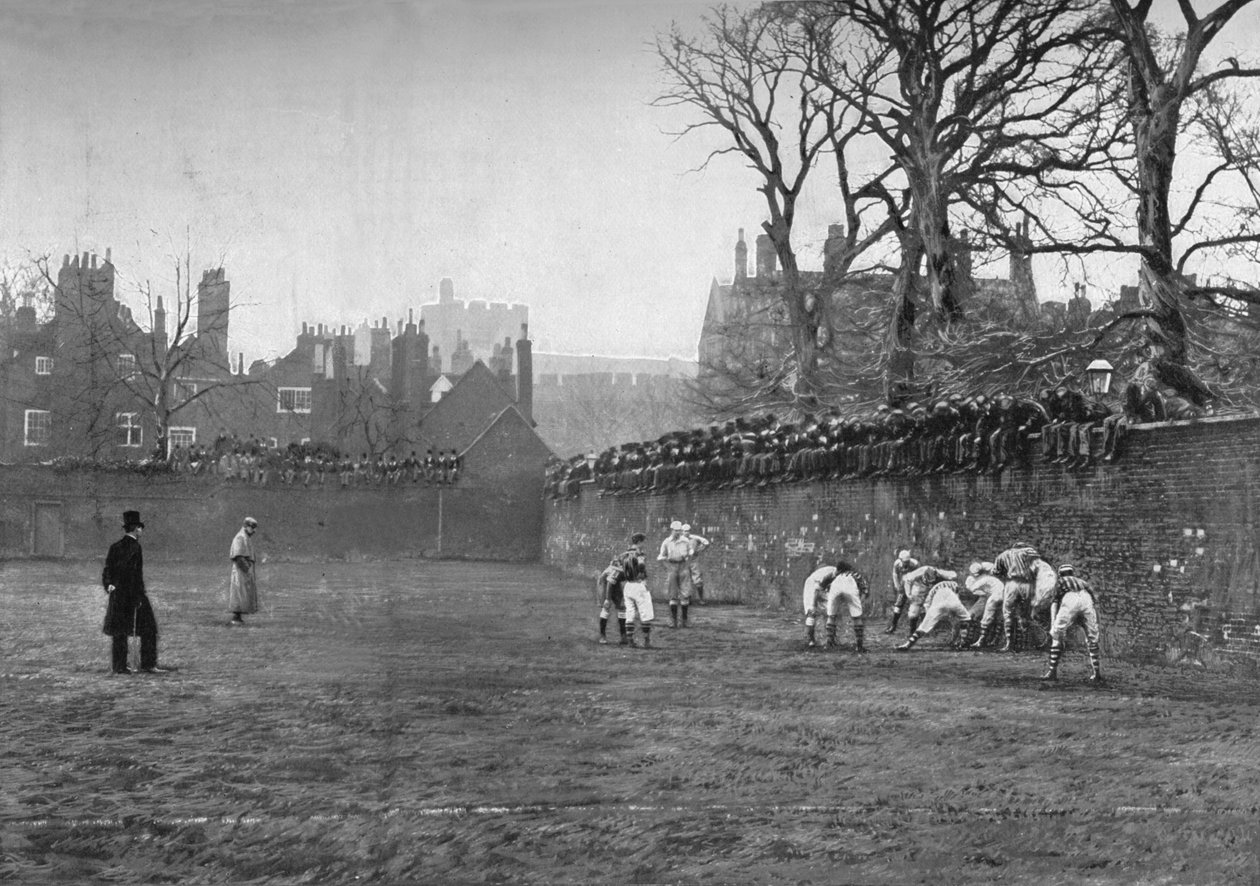The Wall Game at Eton: St. Andrews Day – Oppidan kontra Colleges, c1900, 1903 alkotó: Hills and Saunders