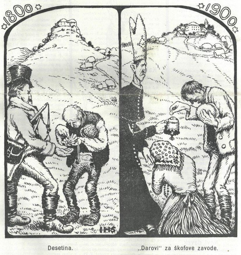 Tized 1800 és ajándékok püspöki intézményeknek 1900n alkotó: Hinko Smrekar