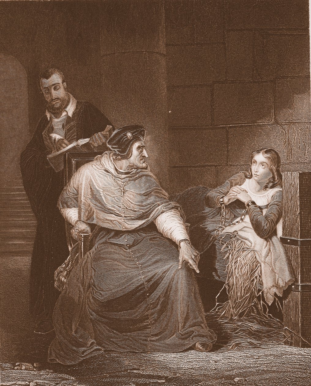 Jeanne of Arc, metszette: Strunz alkotó: Hippolyte Delaroche