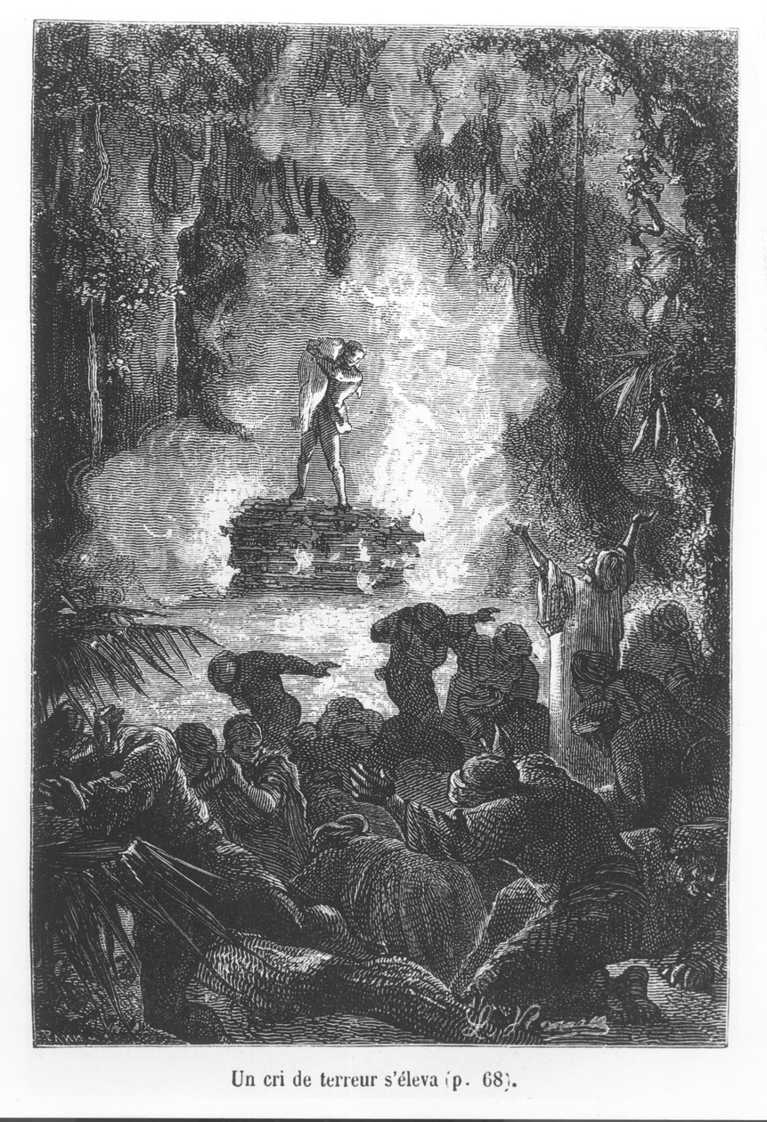 Rémkiáltás hangzott fel, illusztráció Jules Verne (1828-1905) 