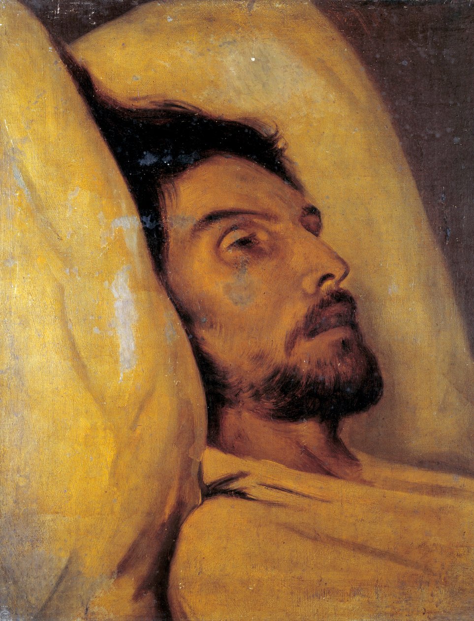 Armand Carel (1800-1836) újságíró portréja a halálos ágyán Paul Delaroche-nak (1797-1856) tulajdonított festmény 19. század V. 0,46x0,48 m Párizs, Musee Carnavalet alkotó: Hippolyte Delaroche