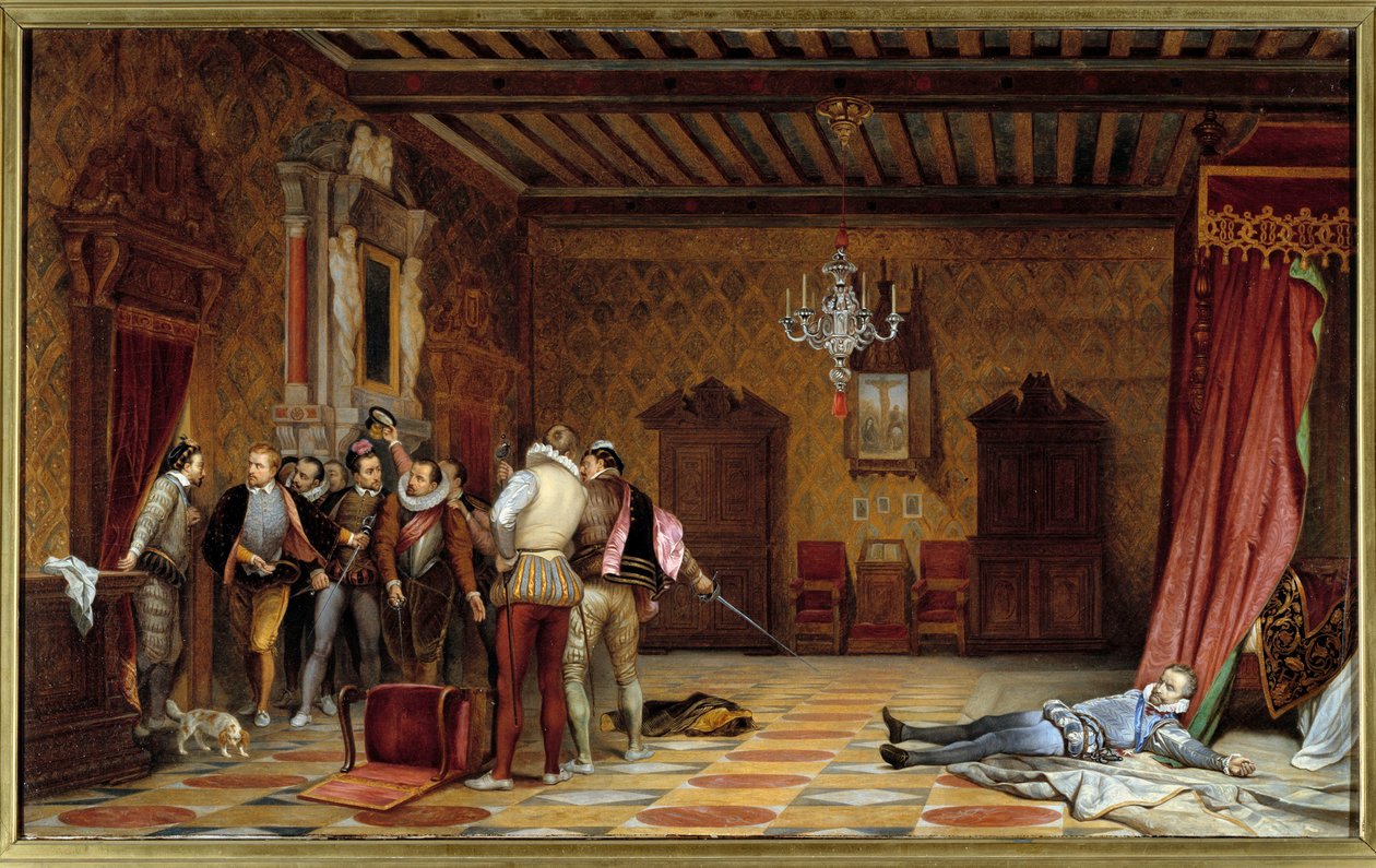 Guise herceg (I. Lotaringiai Henrik, Balafre néven ismert) meggyilkolása alkotó: Paul Delaroche
