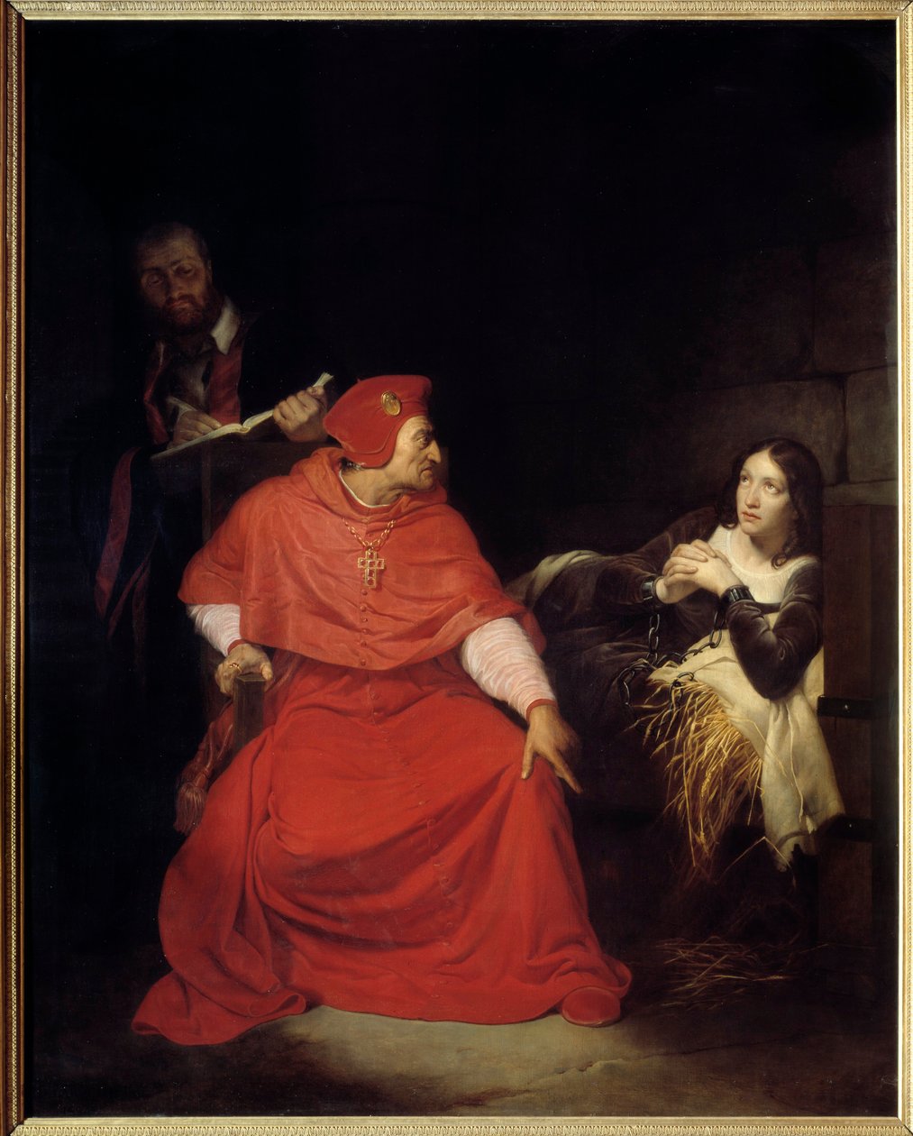 Joan of Arc (1412-31) és Winchester bíborosa 1431-ben alkotó: Paul Delaroche