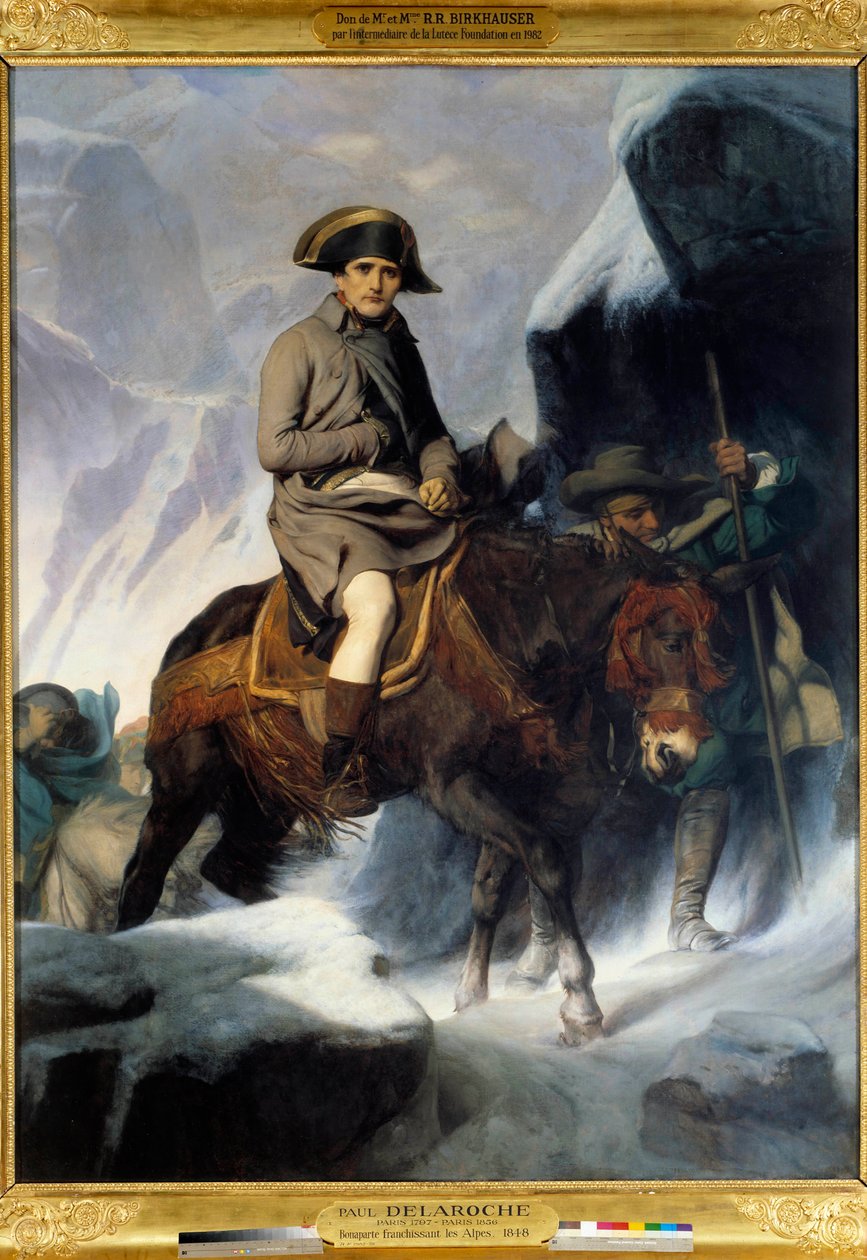 Bonaparte Napóleon (1769-1821) portréja, amint átkel a Bernáton 1800-ban Paul Delaroche (1797-1856) festménye. 1848. Dim. 2,22 x 2,89 m. - Bonaparte Napóleon (1769-1821) portréja, aki 1800-ban átkel a Szent Bernáton. Paul Delaroche festménye (179) alkotó: Paul Delaroche