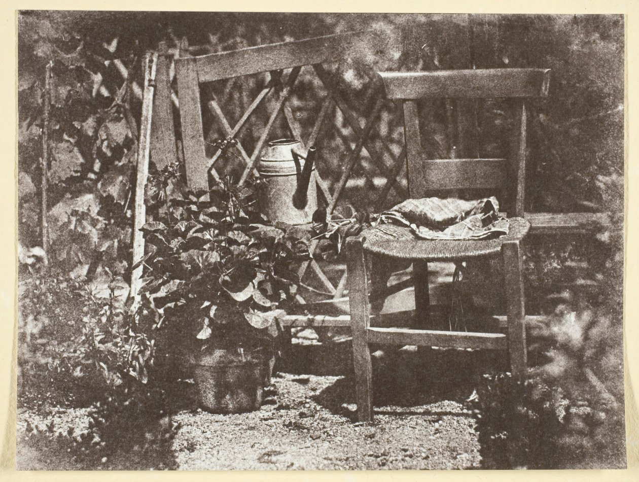 Szék a kertben, 184250, nyomtatva 1965. alkotó: Hippolyte Bayard