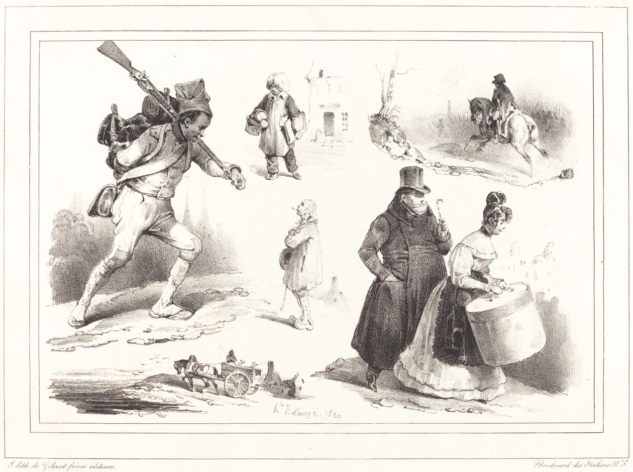 Közösségi matricák alkotó: Hippolyte Bellange