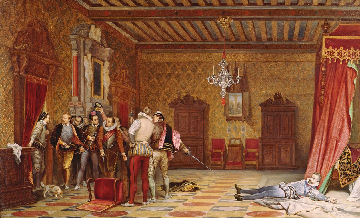 Henri de Lorraine (1549-88) duc de Guise meggyilkolása, 1834 alkotó: Hippolyte Delaroche
