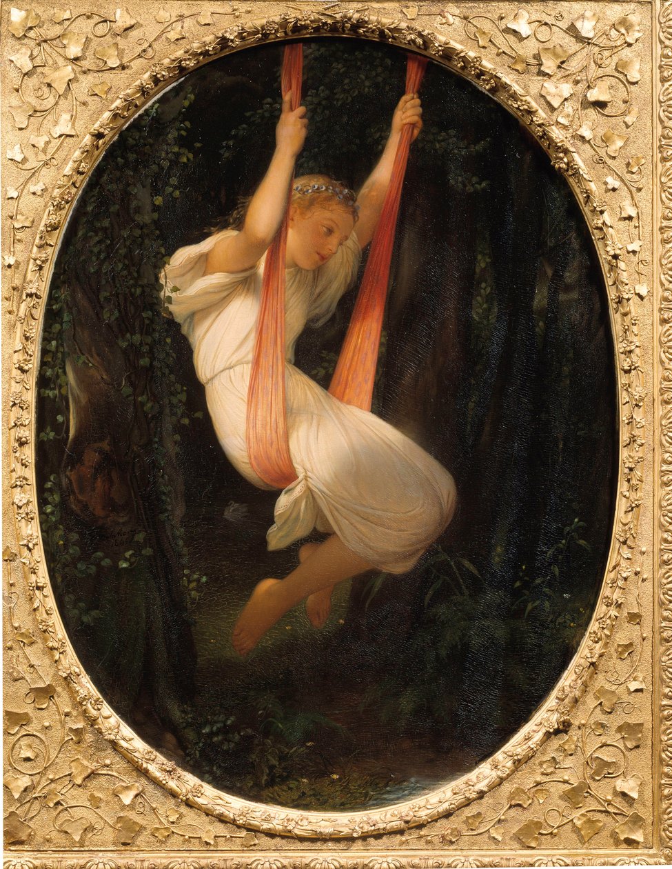 Fiatal lány a hintában Paul Delaroche festménye alkotó: Hippolyte Delaroche